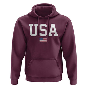USA Hoodie Patriotic American Flag TS02 Maroon Print Your Wear