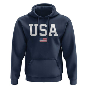 USA Hoodie Patriotic American Flag TS02 Navy Print Your Wear