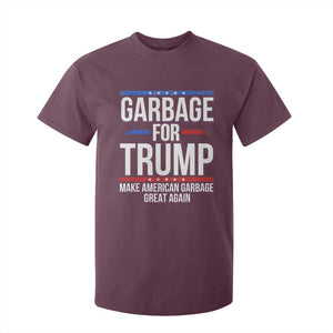 Garbage For Trump 2024 T Shirt For Kid Make American Garbage Great Again TS02 Maroon Print Your Wear