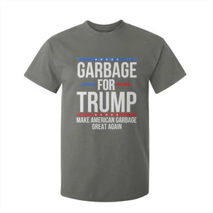Garbage For Trump 2024 T Shirt For Kid Make American Garbage Great Again TS02 Military Green Print Your Wear