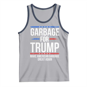 Garbage For Trump 2024 Tank Top Make American Garbage Great Again TS02 Athletic Heather Navy Print Your Wear