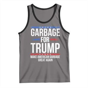 Garbage For Trump 2024 Tank Top Make American Garbage Great Again TS02 Deep Heather Black Print Your Wear