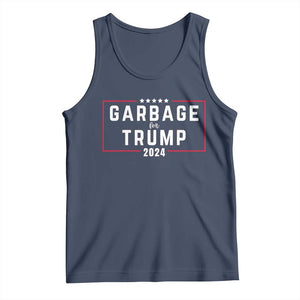 Garbage For Trump 2024 Tank Top US 47th President TS02 Navy Print Your Wear