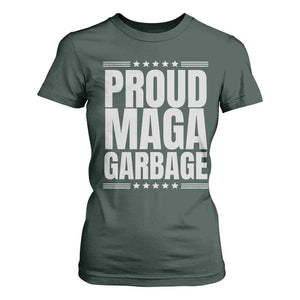 Proud Garbage 2024 T Shirt For Women Vote Trump for President TS02 Dark Forest Green Print Your Wear