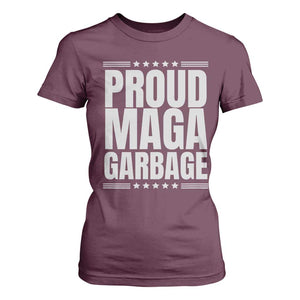 Proud Garbage 2024 T Shirt For Women Vote Trump for President TS02 Maroon Print Your Wear