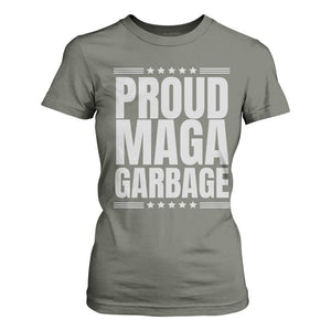 Proud Garbage 2024 T Shirt For Women Vote Trump for President TS02 Military Green Print Your Wear