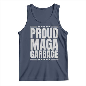 Proud Garbage 2024 Tank Top Vote Trump for President TS02 Navy Print Your Wear
