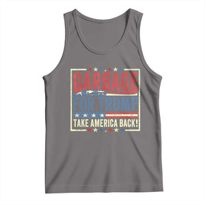 Garbage For Trump 2024 Tank Top Take America Back Presidential Election TS02 Deep Heather Print Your Wear