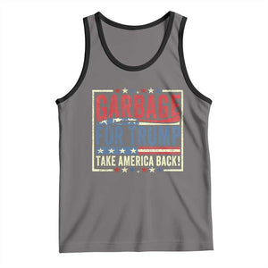 Garbage For Trump 2024 Tank Top Take America Back Presidential Election TS02 Deep Heather Black Print Your Wear