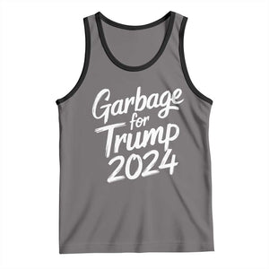 Garbage For Trump 2024 Tank Top We Are Not Garbage Vote Trump TS02 Deep Heather Black Print Your Wear