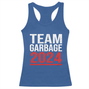 Team Garbage 2024 Racerback Tank Top For Trump 47th President TS02 Royal Blue Print Your Wear