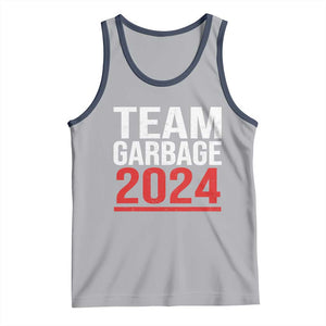 Team Garbage 2024 Tank Top For Trump 47th President TS02 Athletic Heather Navy Print Your Wear