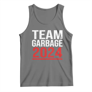 Team Garbage 2024 Tank Top For Trump 47th President TS02 Black Heather Print Your Wear
