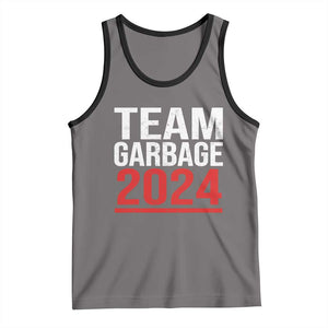 Team Garbage 2024 Tank Top For Trump 47th President TS02 Deep Heather Black Print Your Wear