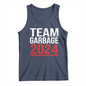 Team Garbage 2024 Tank Top For Trump 47th President TS02 Navy Print Your Wear