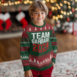 Team Garbage 2024 Ugly Christmas Sweater For Trump 47th President TS02 Christmas Print Your Wear