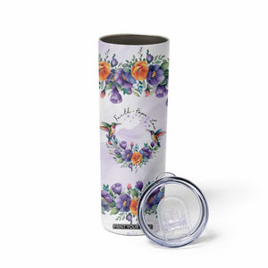 Hummingbird Faith Personalized Skinny Tumbler Personalized TS04 Print Your Wear