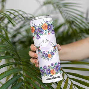 Hummingbird Faith Personalized Skinny Tumbler Personalized TS04 Print Your Wear