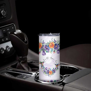 Hummingbird Faith Personalized Skinny Tumbler Personalized TS04 Print Your Wear