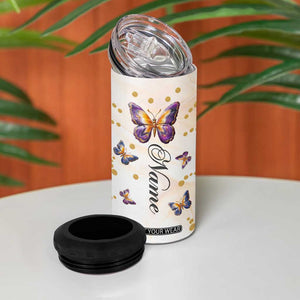 Butterfly Faith Hope Love 4 in 1 Can Cooler Tumbler Personalized TS04 Print Your Wear
