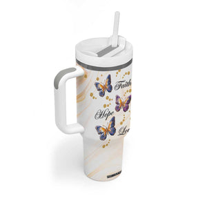 Butterfly Faith Hope Love Tumbler With Handle Personalized TS04 Print Your Wear