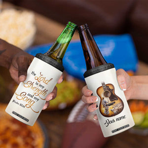 The Lord Is My Strength And My Song 4 in 1 Can Cooler Tumbler Personalized TS04 Print Your Wear