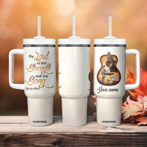 The Lord Is My Strength And My Song Tumbler With Handle Personalized TS04 Print Your Wear