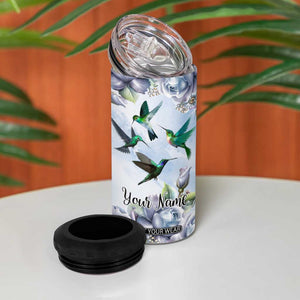 Hummingbird Faith 4 in 1 Can Cooler Tumbler Personalized TS04 Print Your Wear