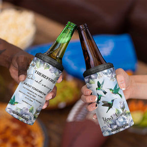 Hummingbird Faith 4 in 1 Can Cooler Tumbler Personalized TS04 Print Your Wear