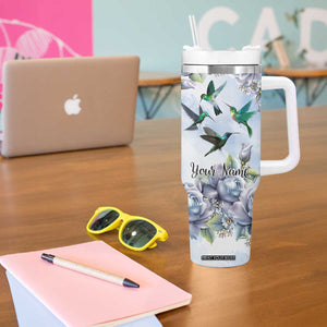 Hummingbird Faith Tumbler With Handle Personalized TS04 Print Your Wear