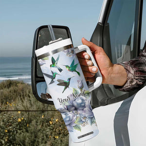 Hummingbird Faith Tumbler With Handle Personalized TS04 Print Your Wear