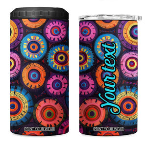 Crochet Pattern 4 in 1 Can Cooler Tumbler Personalized TS04 One Size: 16 oz Multicolor Print Your Wear
