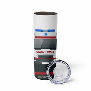 Ambulance Head And Back Personalized Skinny Tumbler TS04 Print Your Wear