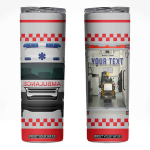 Ambulance Emergency Car Personalized Skinny Tumbler TS04 Multicolor Print Your Wear