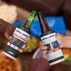 Ambulance Car Personalized 4 in 1 Can Cooler Tumbler TS04 Print Your Wear