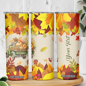 Pumpkin Truck Autumn Personalized Skinny Tumbler TS04 Print Your Wear