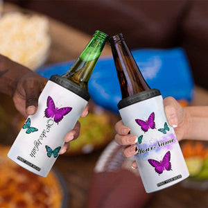 Walk By Faith Butterfly 4 in 1 Can Cooler Tumbler Personalized TS04 Print Your Wear