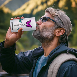 Walk By Faith Butterfly 4 in 1 Can Cooler Tumbler Personalized TS04 Print Your Wear