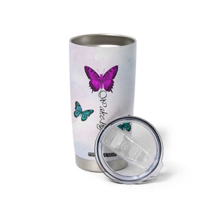 Walk By Faith Butterfly Tumbler Cup Personalized TS04 Print Your Wear
