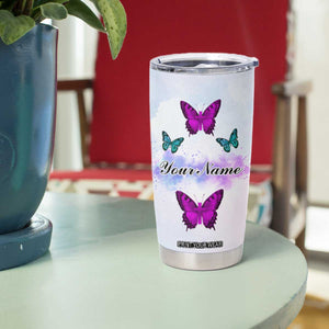 Walk By Faith Butterfly Tumbler Cup Personalized TS04 Print Your Wear