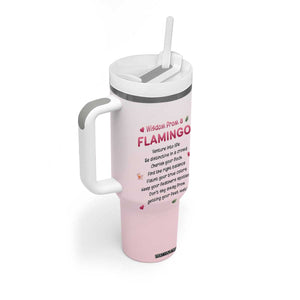 Wisdom From A Flamingo Tumbler With Handle Personalized TS04 Print Your Wear