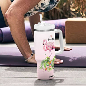 Wisdom From A Flamingo Tumbler With Handle Personalized TS04 Print Your Wear