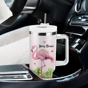 Wisdom From A Flamingo Tumbler With Handle Personalized TS04 Print Your Wear