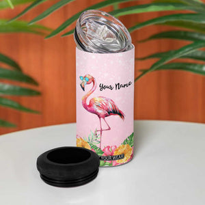 Flamingo Zero Flocks Given 4 in 1 Can Cooler Tumbler Personalized TS04 Print Your Wear