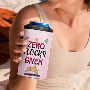 Flamingo Zero Flocks Given 4 in 1 Can Cooler Tumbler Personalized TS04 Print Your Wear