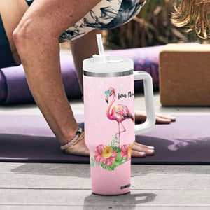 Flamingo Zero Flocks Given Tumbler With Handle Personalized TS04 Print Your Wear