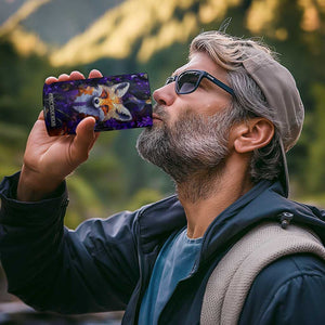 Fox Violet Crystal Mosaic 4 in 1 Can Cooler Tumbler Personalized TS04 Print Your Wear