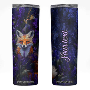 Fox Violet Crystal Mosaic Skinny Tumbler Personalized TS04 Multicolor Print Your Wear
