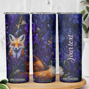 Fox Violet Crystal Mosaic Skinny Tumbler Personalized TS04 Print Your Wear