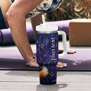 Fox Violet Crystal Mosaic Tumbler With Handle Personalized TS04 Print Your Wear